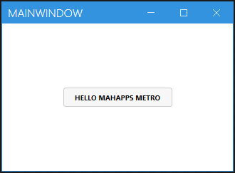Mahapps Metro Fenster MainWindow