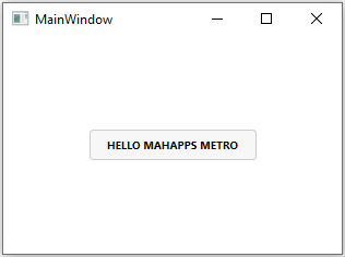 Mahapps Metro Projekt aufsetzen – Erstes Ergebnis