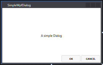 Simples WPF Dialogfenster