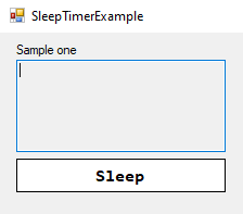 VB.NET Sleep Timer als Sleep Funktion GUI