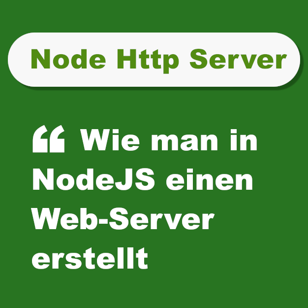 NodeJS Http Server erstellen Beitragsbild