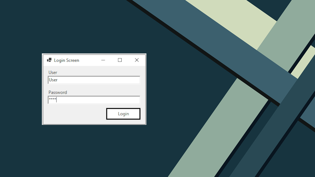 Login Dialog example - hardcoded credentials in NET application