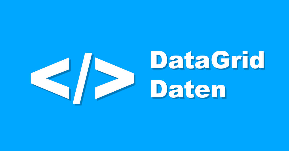 Das WPF DataGrid selbst - Daten Beispiel