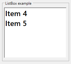 Only 2 items left from removed items of listbox