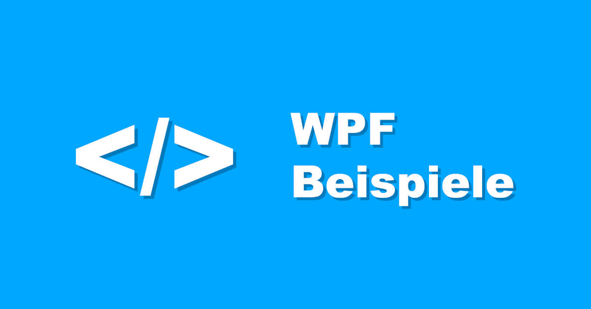 VB.NET data binding Tutorial - WPF Beispiele