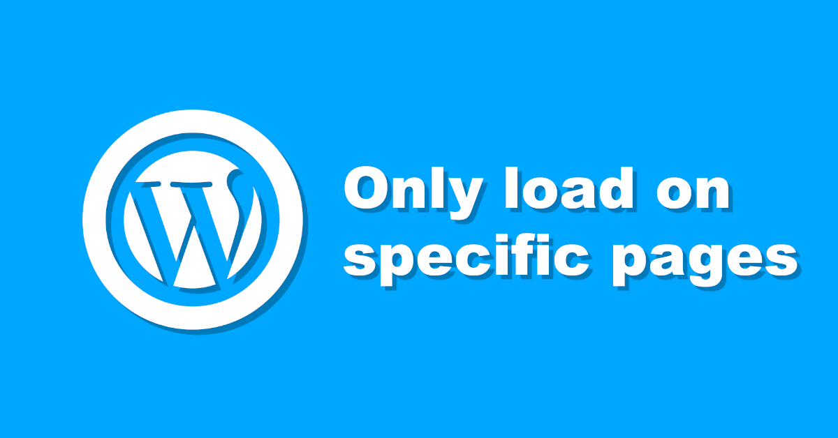 WordPress load script on specific page only