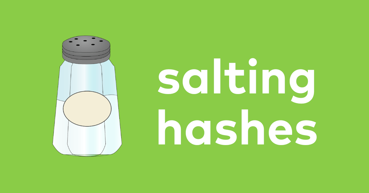 Salting hashes