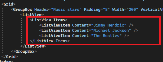 Removing the hardcoded XAML Items from the ListView