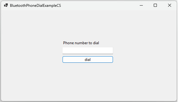Windows Forms App UI - Dialing a phone number with C#